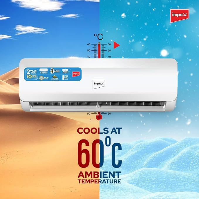 امبيكس مكيف هواء سبليت 1.5 طن -بارد، ضاغط دوار تي 3 متين، تدفق هواء رباعي الابعاد، تبريد تربو، اعادة تشغيل تلقائي، شاشة مخفية، R410A، ضاغط 10 سنوات وضمان المنتج لمدة عامين، IM18S3DCSA